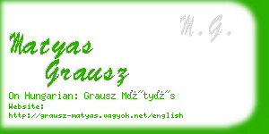 matyas grausz business card